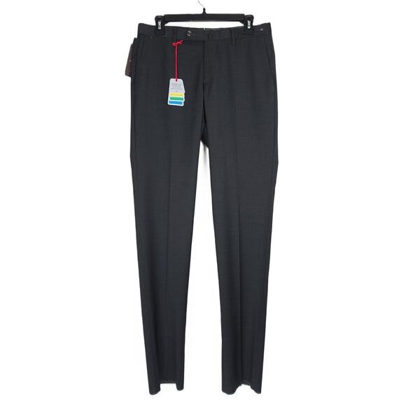 PT Torino PT01 Easy-Fit Plainweave Stretch Dress Pant Charcoal 34W US/ 50 IT NWT - Picture 2 of 4